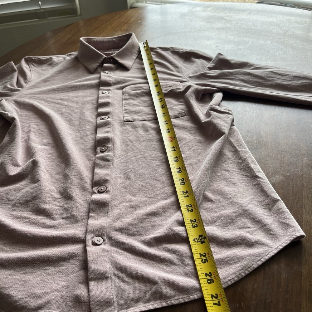 Lululemon Commission Button Down Long Sleeve Shirt Light Pink - L - Picture 9 of 11